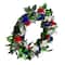 22" Red, White & Blue Floral Wreath With Berries